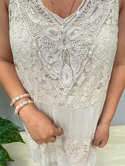 ASL 1240 Italyan Payet Detaylı Elbise Taş