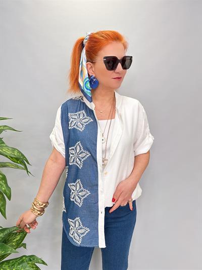 1245 İTALYAN NAKIŞ DETAY GÖMLEK