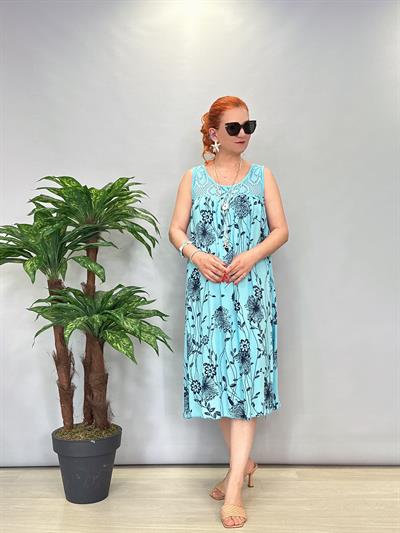 1299 İtalyan Elbise Turkuaz