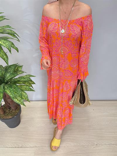 1316 Desenli Elbise Yavruağzı