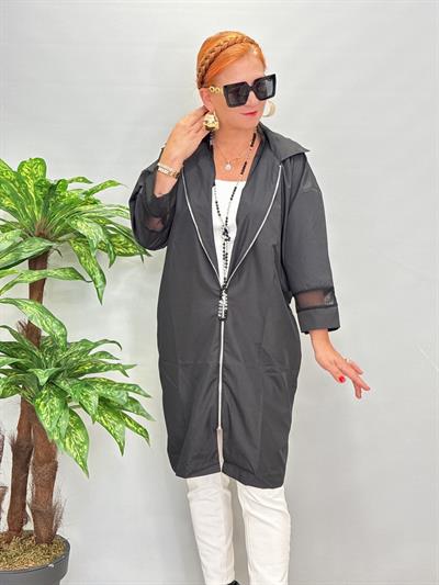 1370 Fileli Yağmurluk Trenç Ceket 