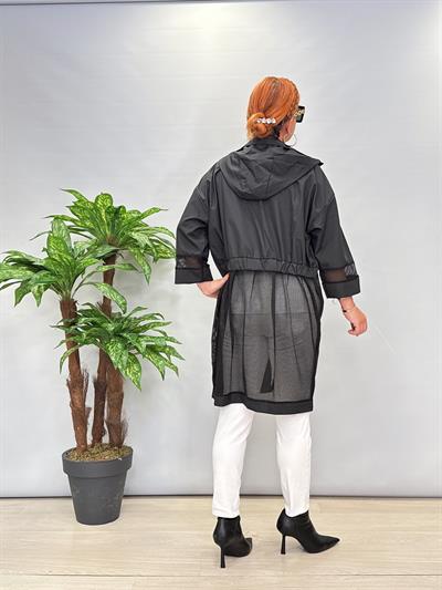 1370 Fileli Yağmurluk Trenç Ceket 