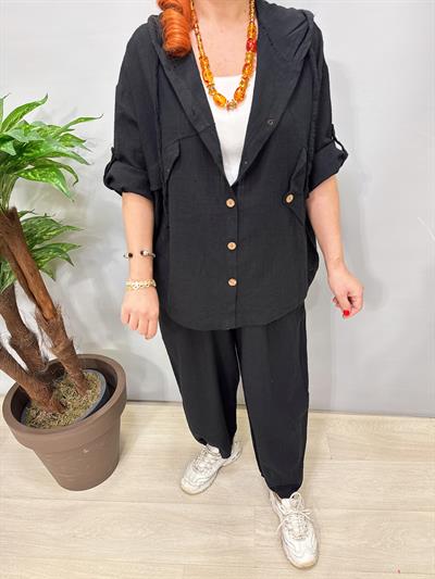 1404 Pamuklu Takım Siyah