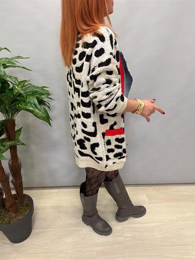 1425 LEOPAR KOT DETAYLI CEKET 