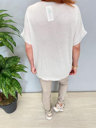 1450 İTALYAN YILDIZ DETAY BLUZ TAŞ