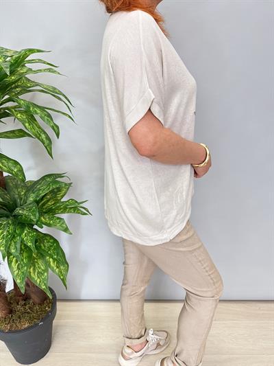 1450 İTALYAN YILDIZ DETAY BLUZ TAŞ