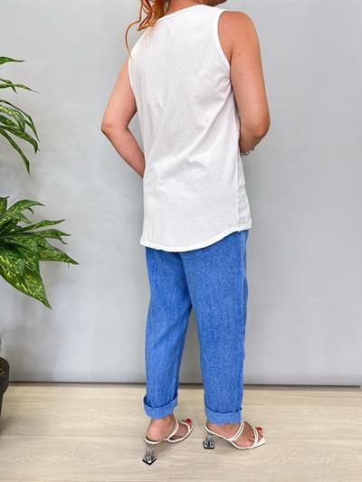 1480 Italyan Bluz Beyaz