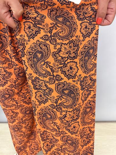 1495 PREMIUM İTALYAN VISCOS ŞALVAR TURUNCU 46 BEDENE KADAR UYUMLU 