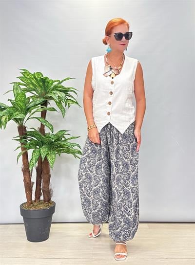 1495 PREMIUM İTALYAN VISCOS ŞALVAR  VİZON 46 BEDENE KADAR UYUMLU 