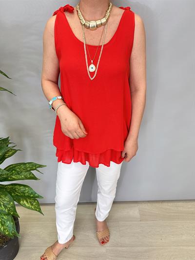 1670 Pamuklu Bluz Kırmızı 