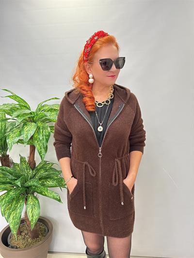 1745 Angora Tunik Ceket Acı Kahve