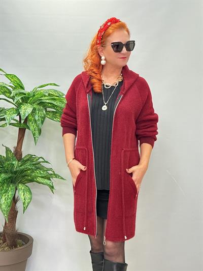 1745 Angora Tunik Ceket Bordo 