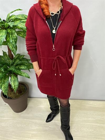 1745 Angora Tunik Ceket Bordo 