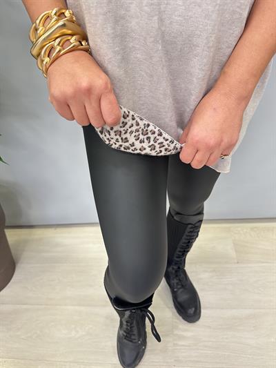 1750 Italyan Leopar Detay Triko Bluz Taş