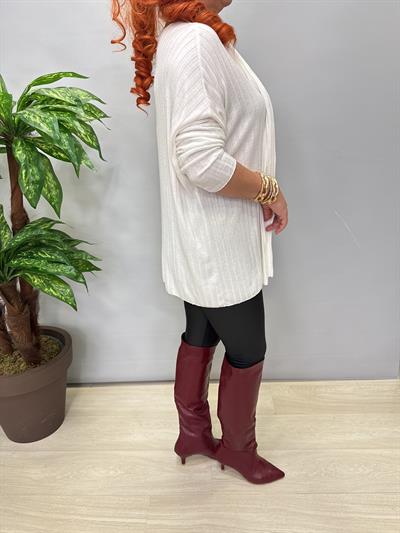 1765 Italyan Fularlı Bluz Beyaz