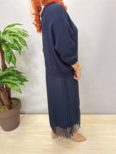 1785 Merserize Trikolu Elbise Lacivert