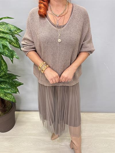 1785 Merserize Trikolu Elbise Vizon