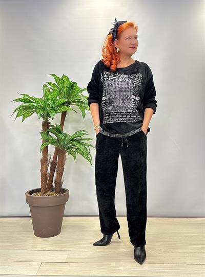 1875 Şönil Kadife Takım  Siyah