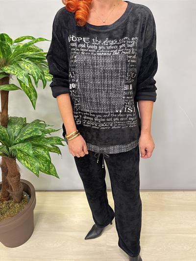 1875 Şönil Kadife Takım  Siyah