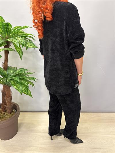 1875 Şönil Kadife Takım  Siyah