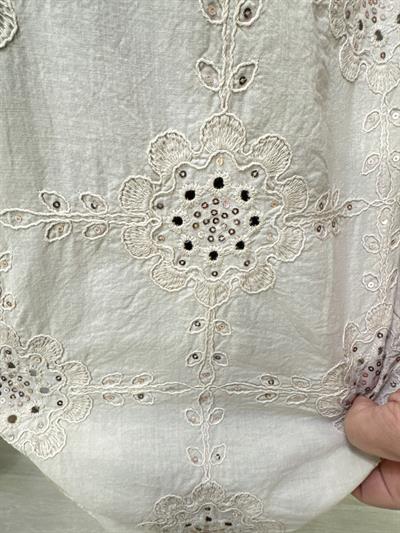 1903 Italyan Payet ve Nakış Detaylı Gömlek Taş
