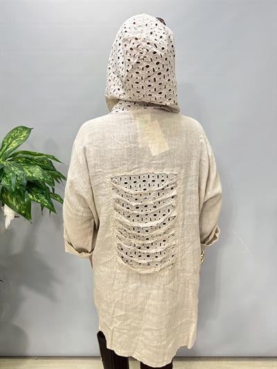 1935 Italyan Pamuk Keten Ceket Taş 