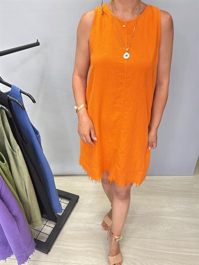 2018 Pamuklu Elbise Turuncu