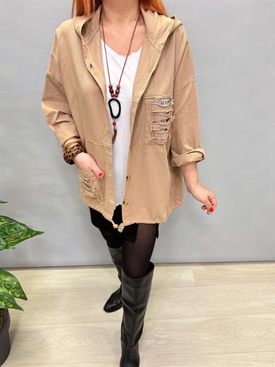 20255 PAYET DETAYLI GABARDİN CEKET TAŞ (TAKIM DEĞİLDİR)