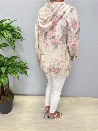 2088 Italyan Pamuklu Fermuarlı Mevsimlik Ceket Taş