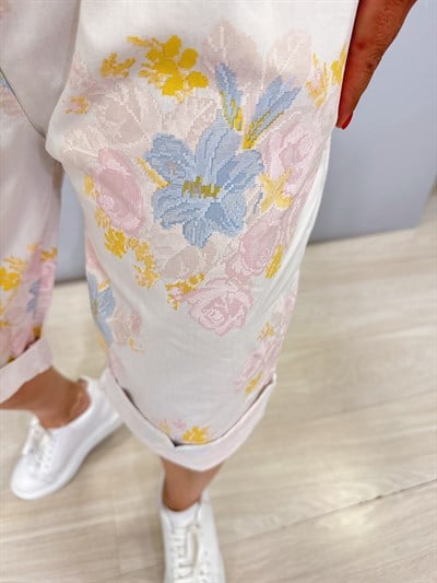 2106 Italyan Capri Pantolon Ekru