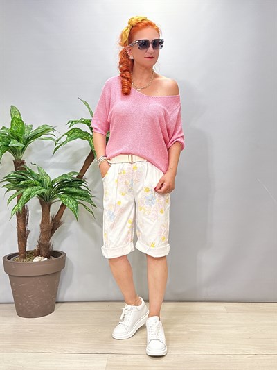 2106 Italyan Capri Pantolon Ekru