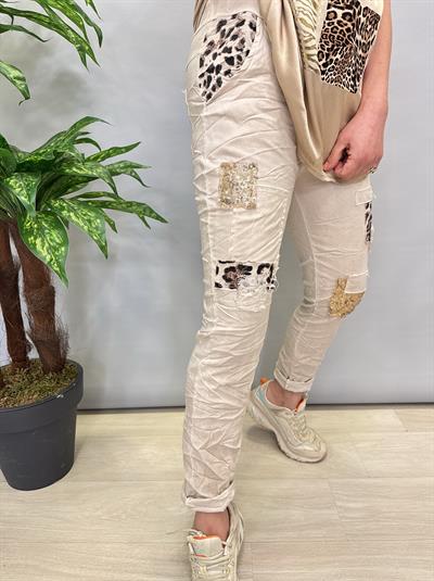 MNS 21191 İTALYAN PAYET DETAY PANTOLON 38-44 BEDENE UYGUN TAŞ