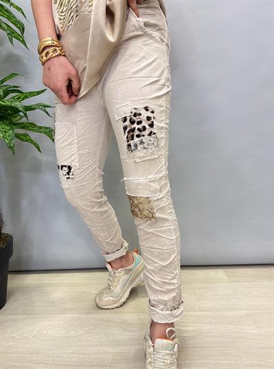 MNS 21191 İTALYAN PAYET DETAY PANTOLON 38-44 BEDENE UYGUN TAŞ