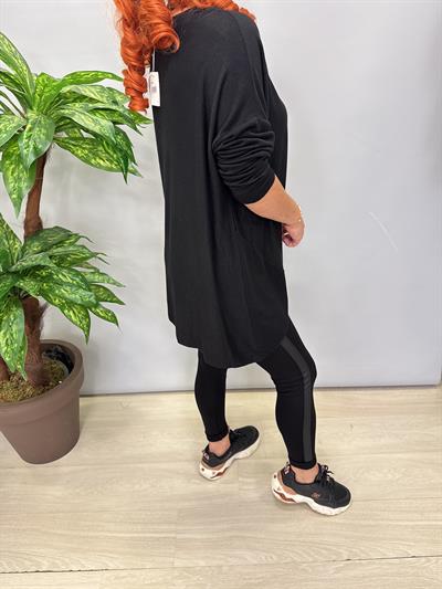 2121 Italyan Tunik Triko Bluz Siyah