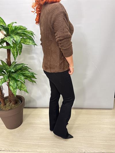 2126 V Yaka Sakal Triko Acı Kahve