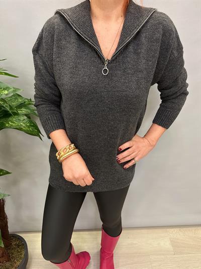 21745 YAKA FERMUAR ESNEK KAZAK ANTRASİT 