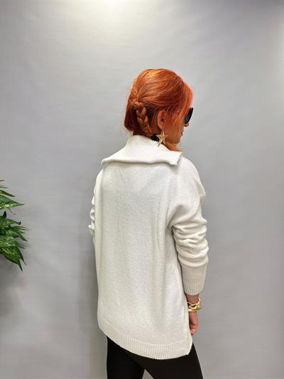 21745 YAKA FERMUAR ESNEK KAZAK EKRU