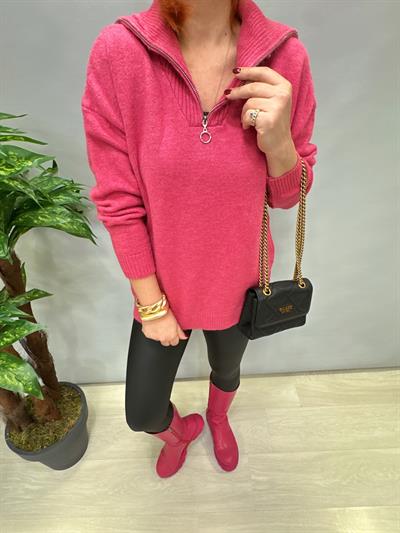 21745 YAKA FERMUAR ESNEK KAZAK FUŞYA 