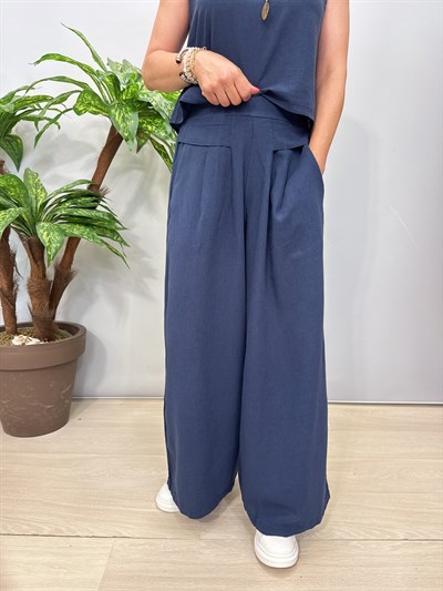 2205 HİVA Pamuklu Pantolon Lacivert