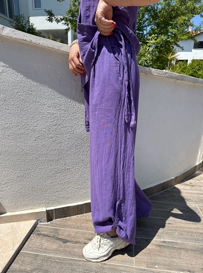 2205 RiVİERA Pamuklu Pantolon Mor