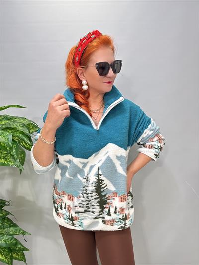 2226 Winter Seri Peluş Sweatshirt