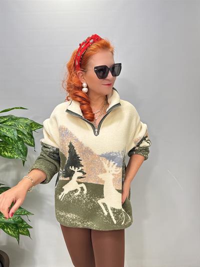 2226 Winter Seri Peluş Sweatshirt