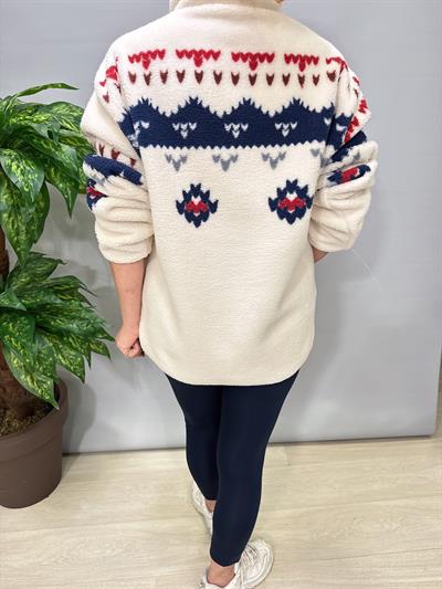 2226 Winter Seri Peluş Sweatshirt