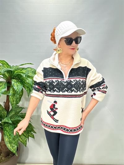 2226 Winter Seri Peluş Sweatshirt