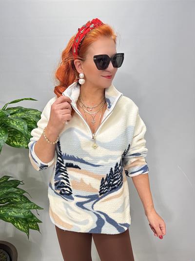 2226 Winter Seri Peluş Sweatshirt