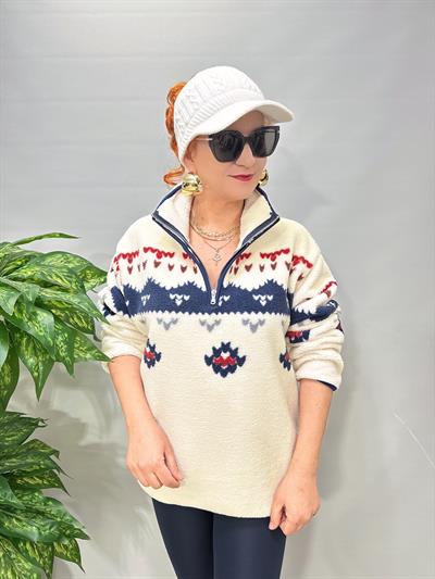2226 Winter Seri Peluş Sweatshirt