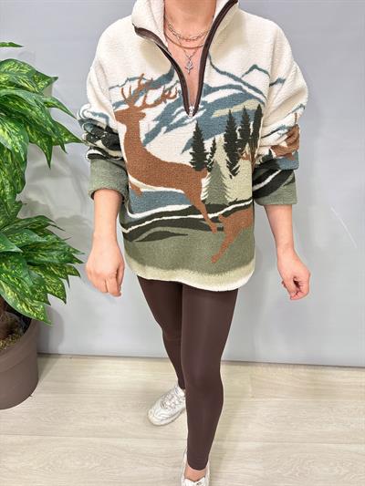 2226 Winter Seri Peluş Sweatshirt