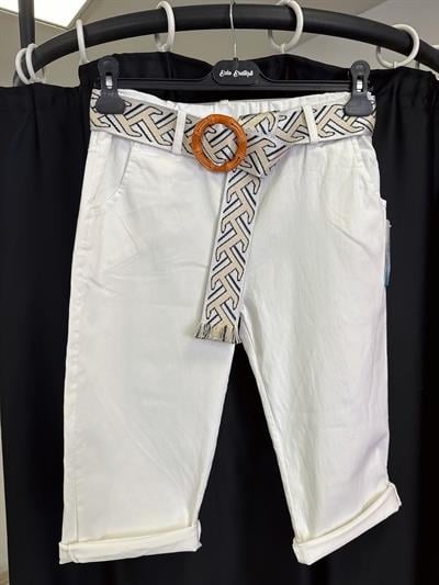 2266 Italyan Capri Pantolon Beyaz