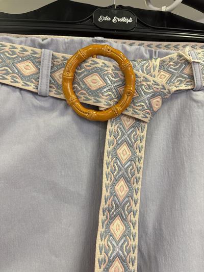 2266 Italyan Capri Pantolon Orta Gri