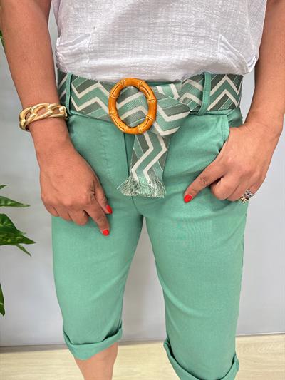 2266 Italyan Capri Pantolon Mint
